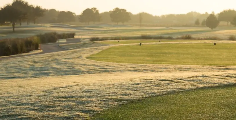 golf course at sunrise